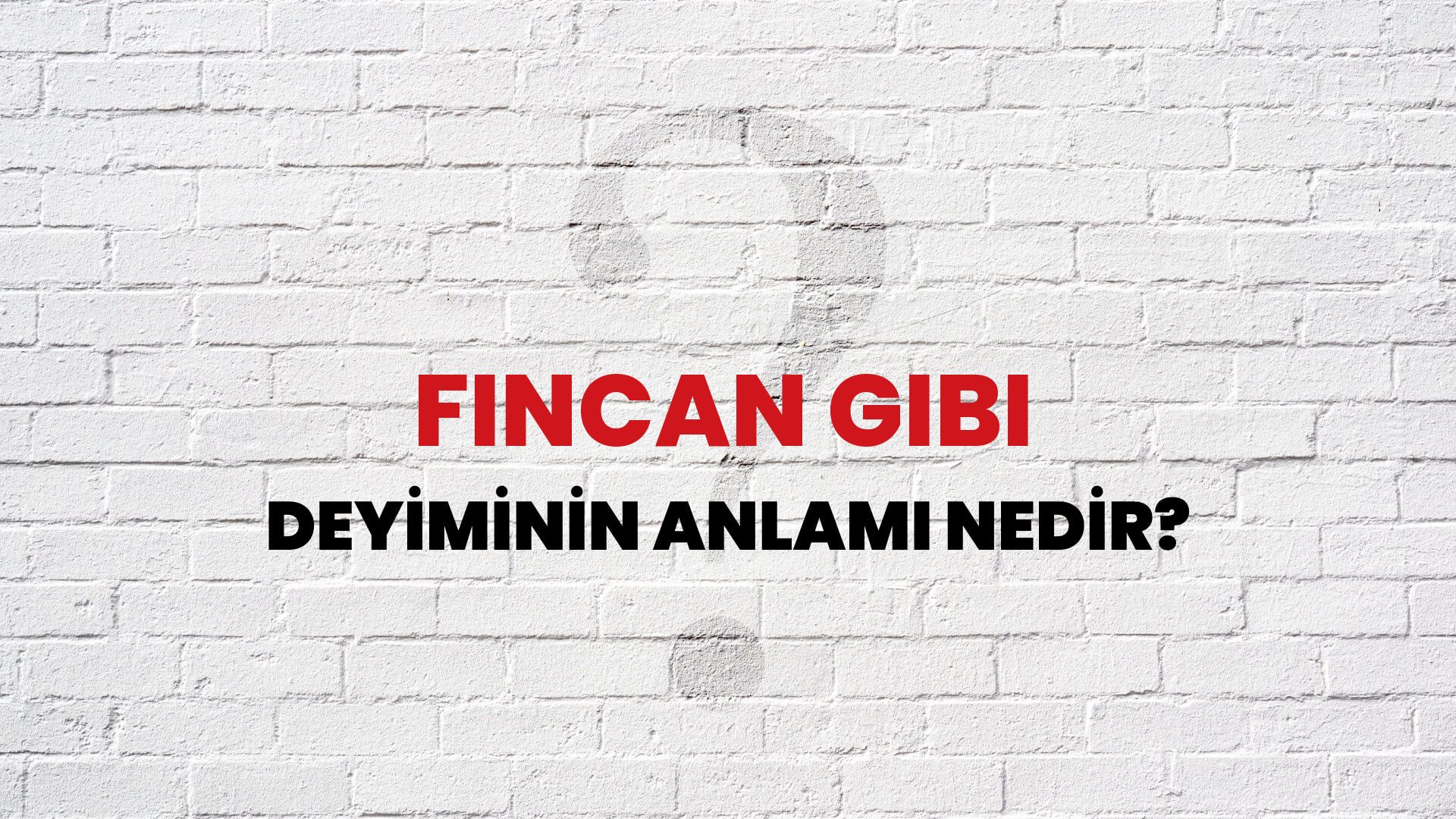 Fincan Gibi Deyiminin Anlamı Nedir?