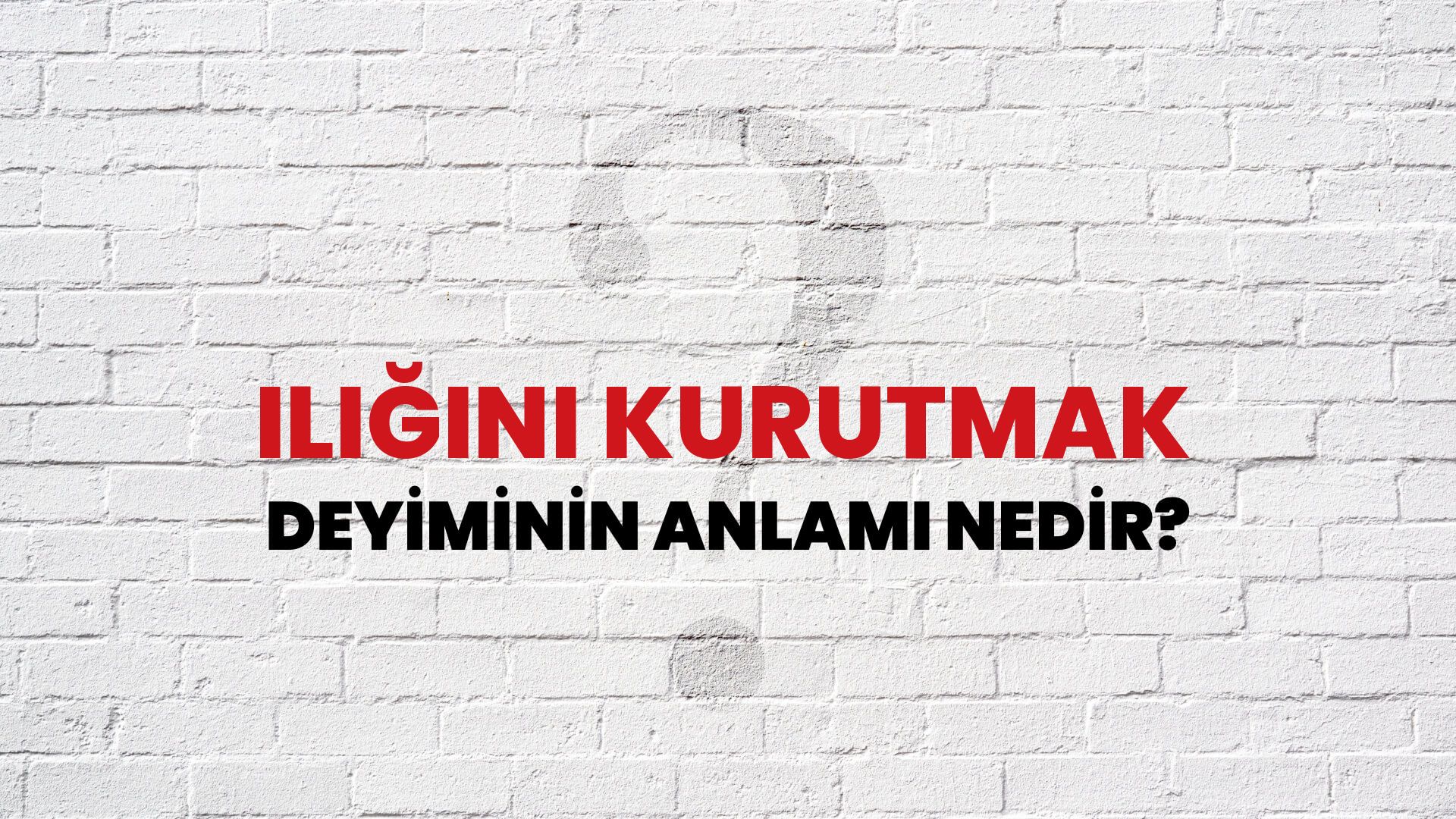 İliğini Kurutmak Deyiminin Anlamı Nedir?
