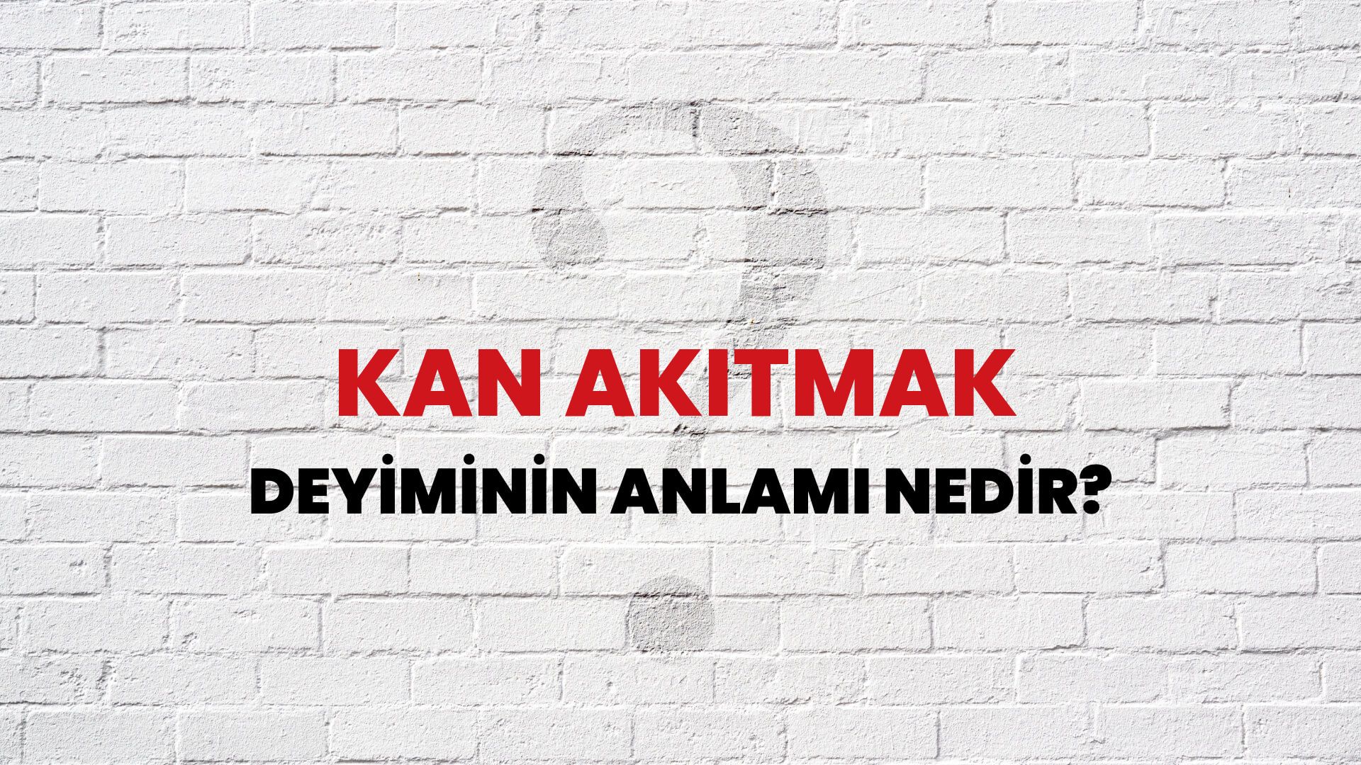 Kan Akıtmak Deyiminin Anlamı Nedir?