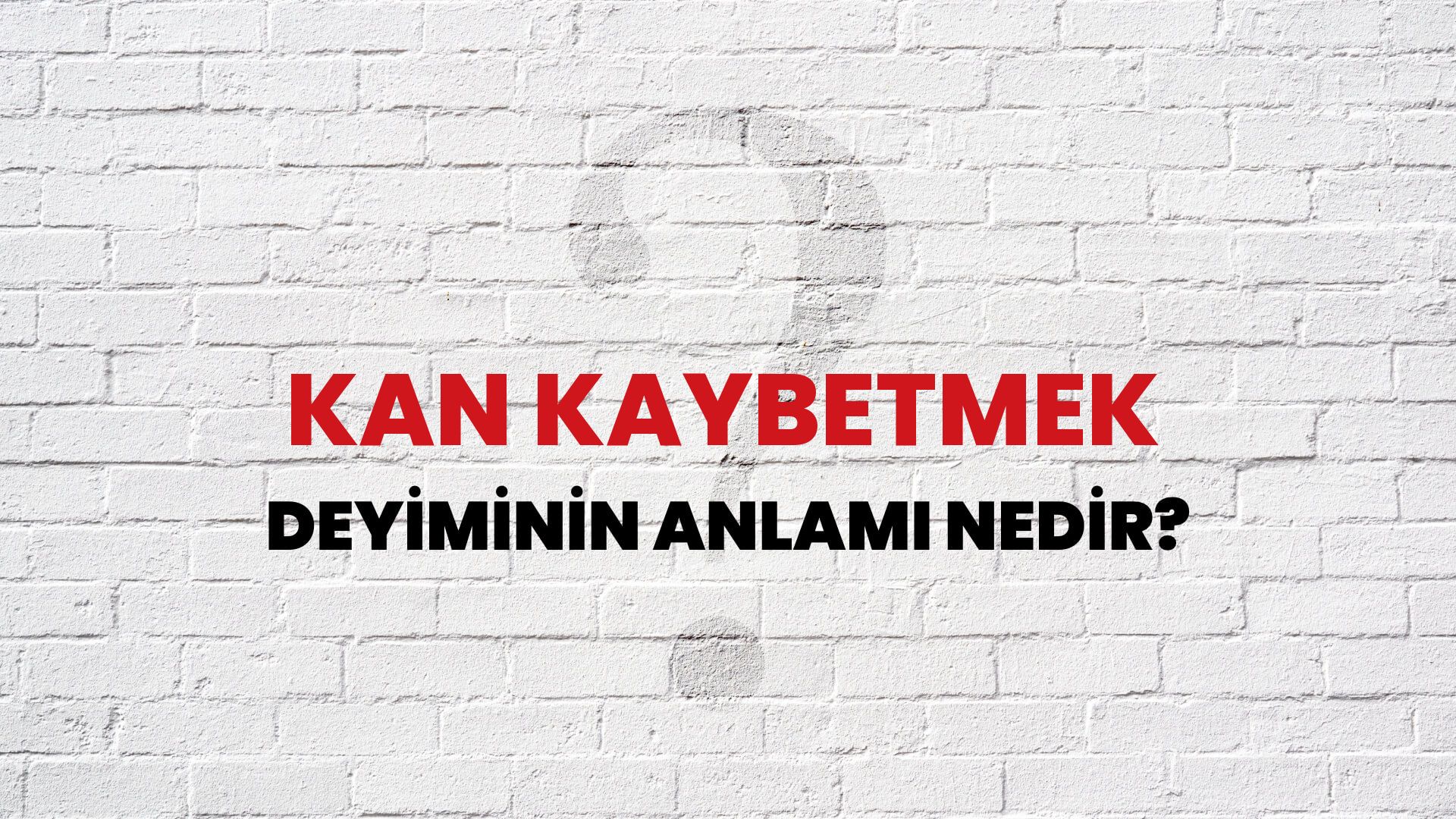 Kan Kaybetmek Deyiminin Anlamı Nedir?
