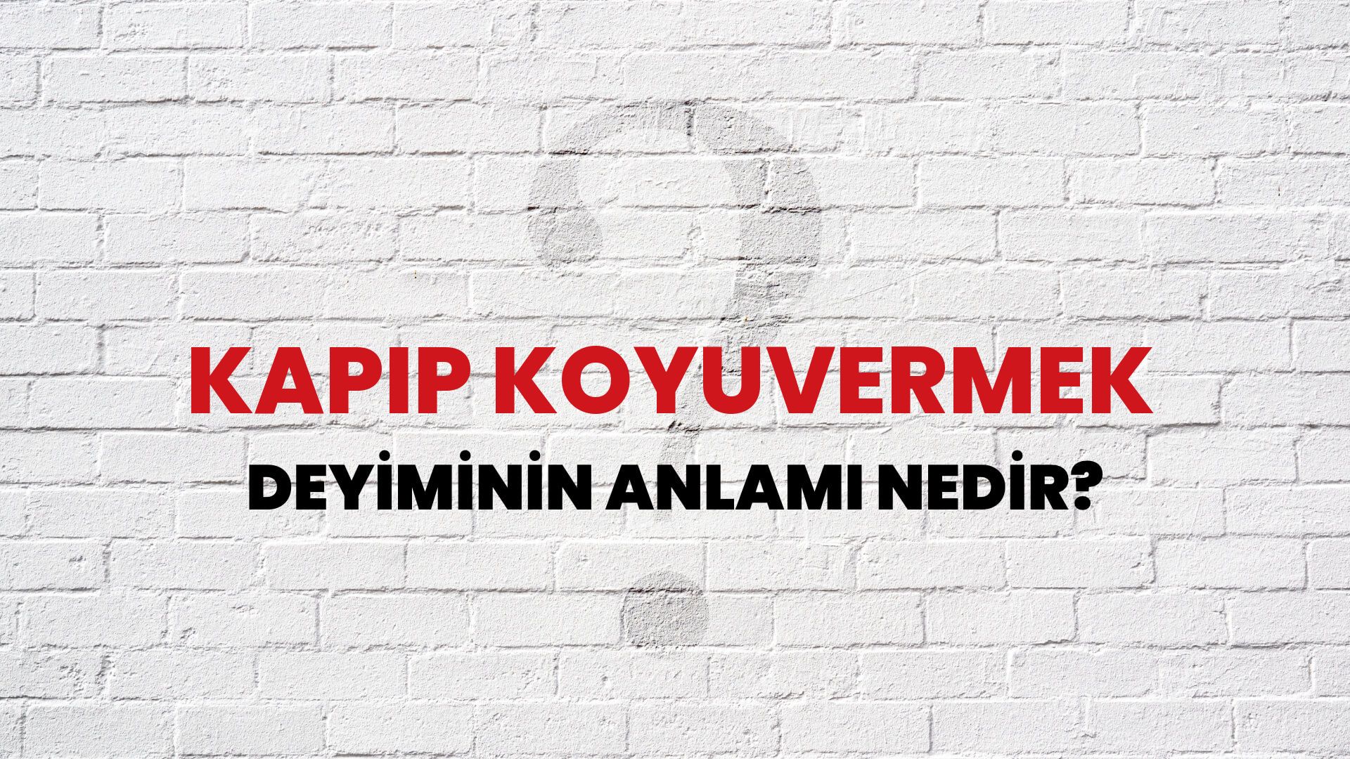 Kapıp Koyuvermek Deyiminin Anlamı Nedir?