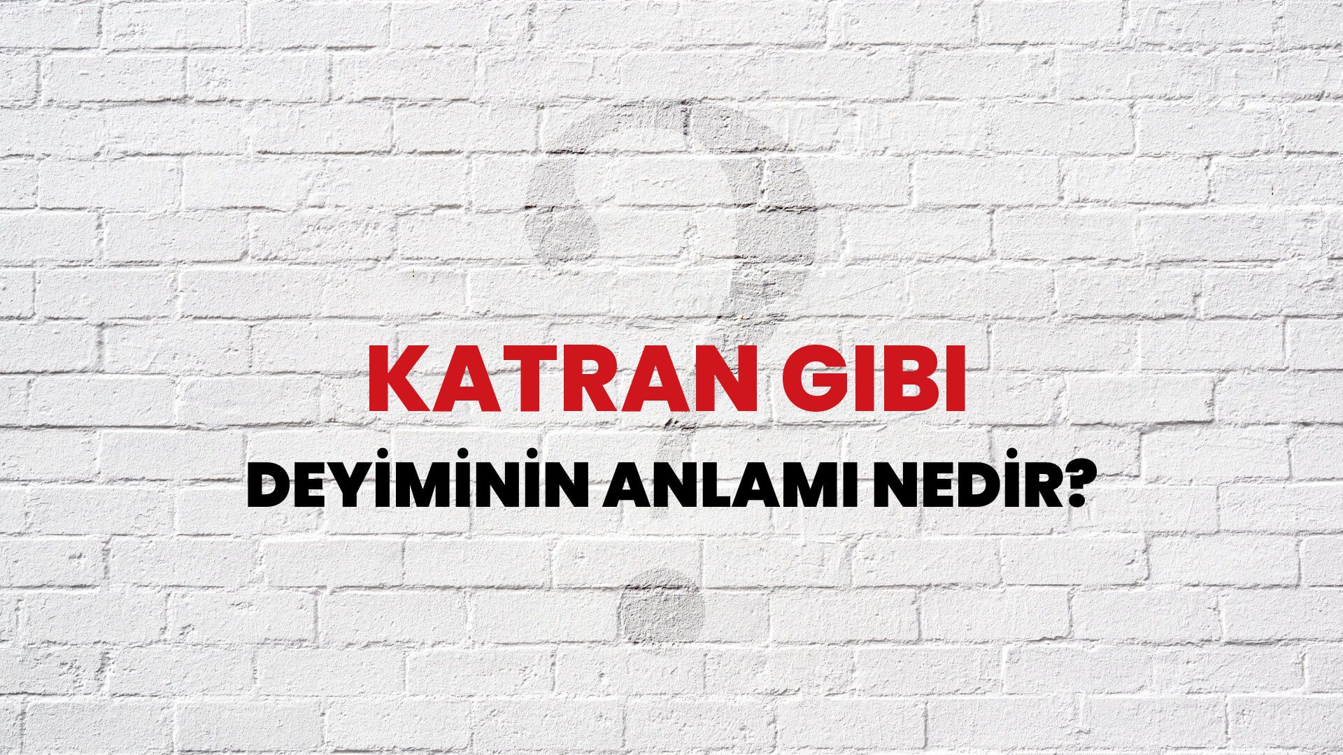 Katran Gibi Deyiminin Anlamı Nedir?