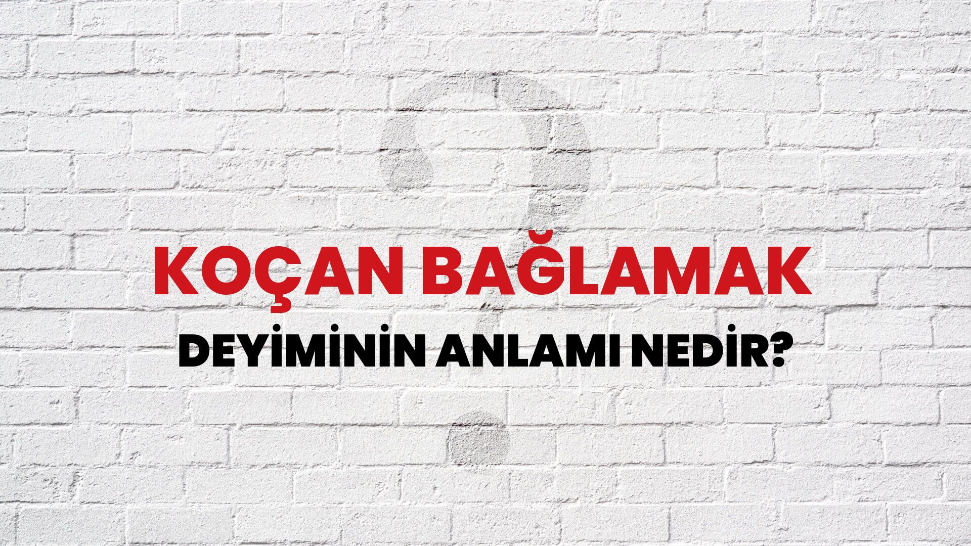 Koçan Bağlamak Deyiminin Anlamı Nedir?