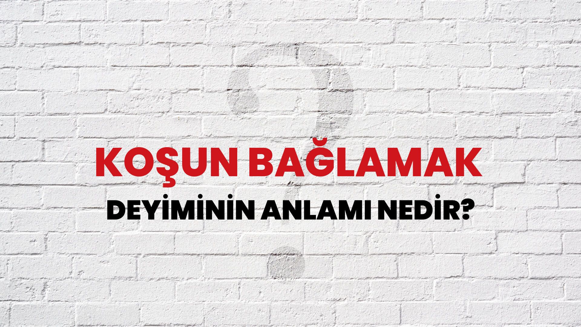 Koşun Bağlamak Deyiminin Anlamı Nedir?