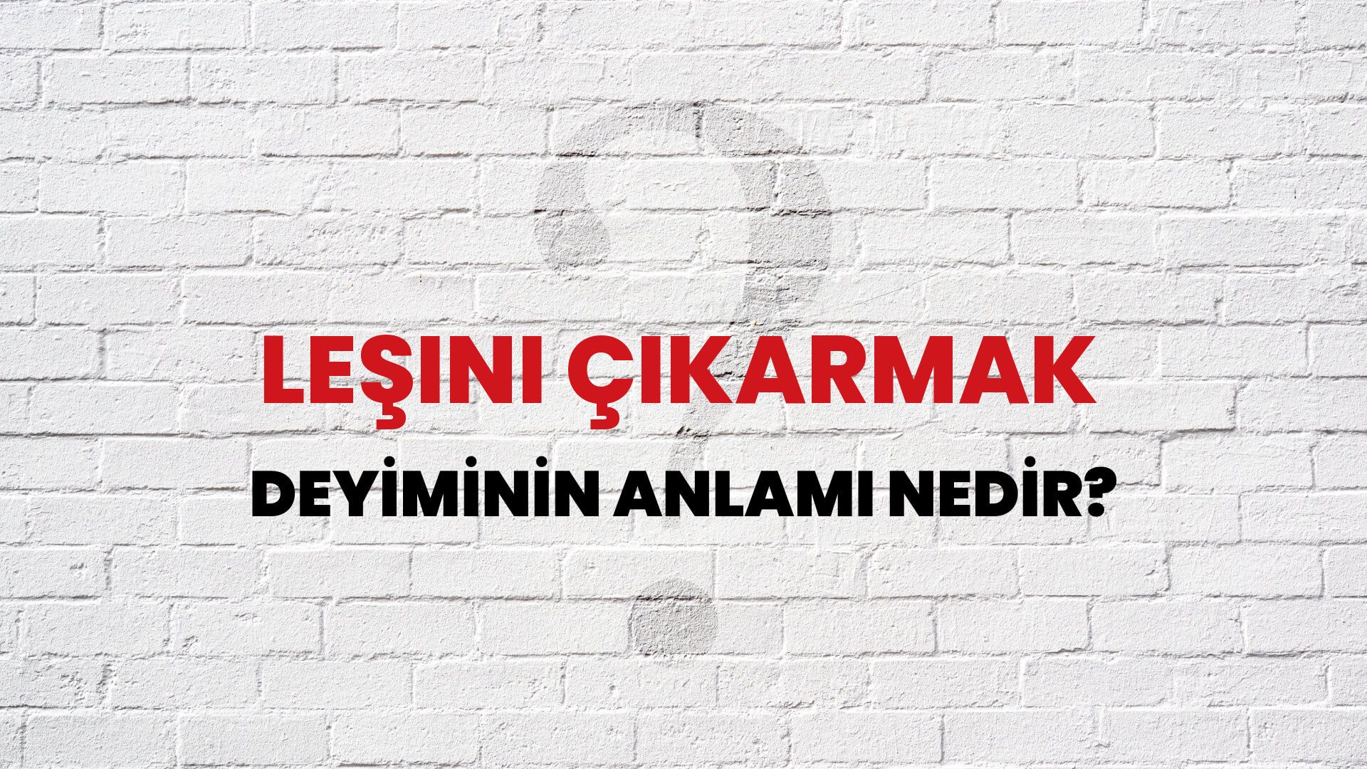 Leşini Çıkarmak Deyiminin Anlamı Nedir?