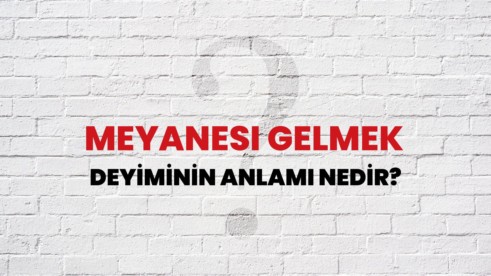 Meyanesi Gelmek Deyiminin Anlamı Nedir?