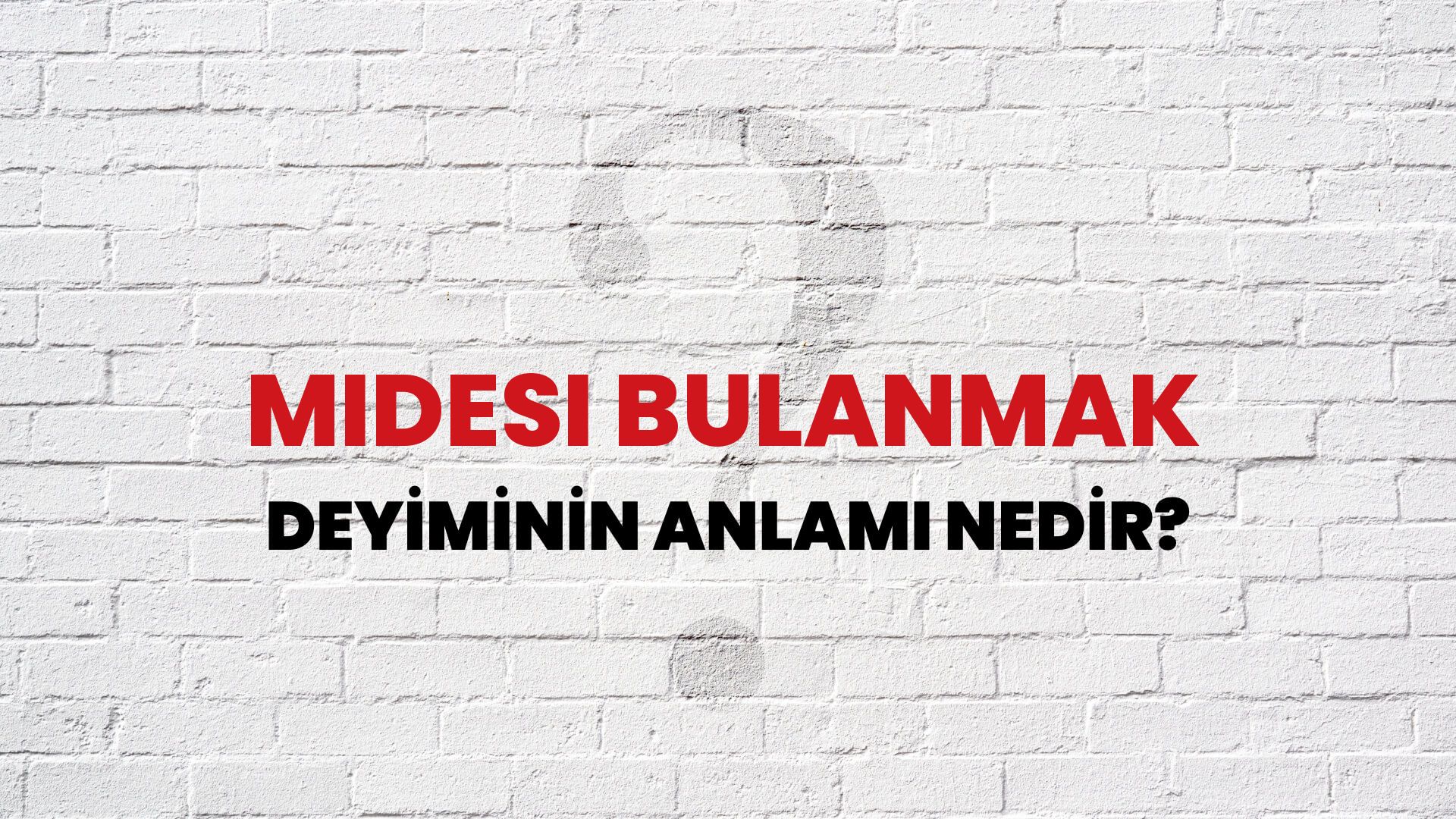 Midesi Bulanmak Deyiminin Anlamı Nedir?