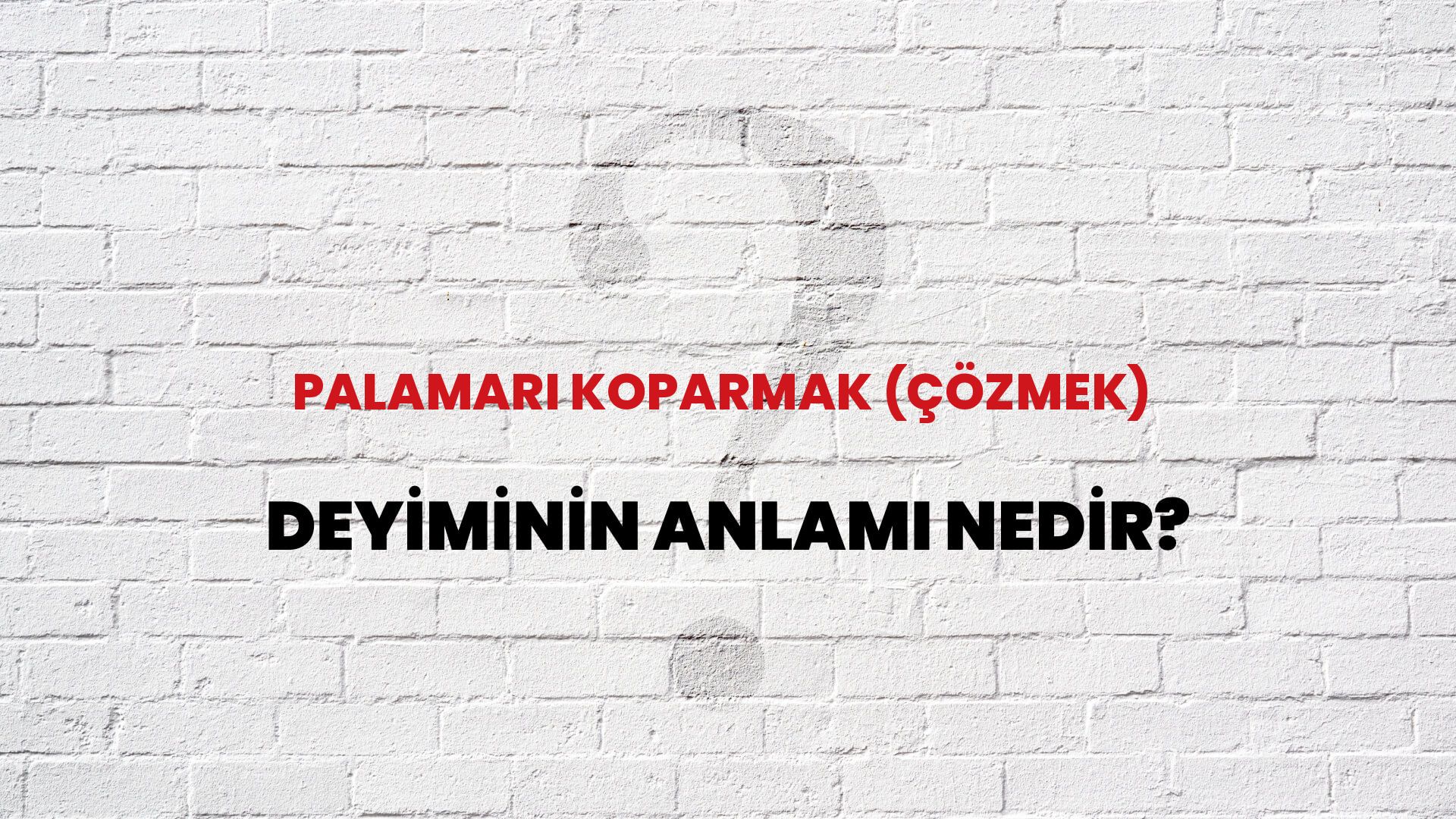 Palamarı Koparmak (Çözmek) Deyiminin Anlamı Nedir?