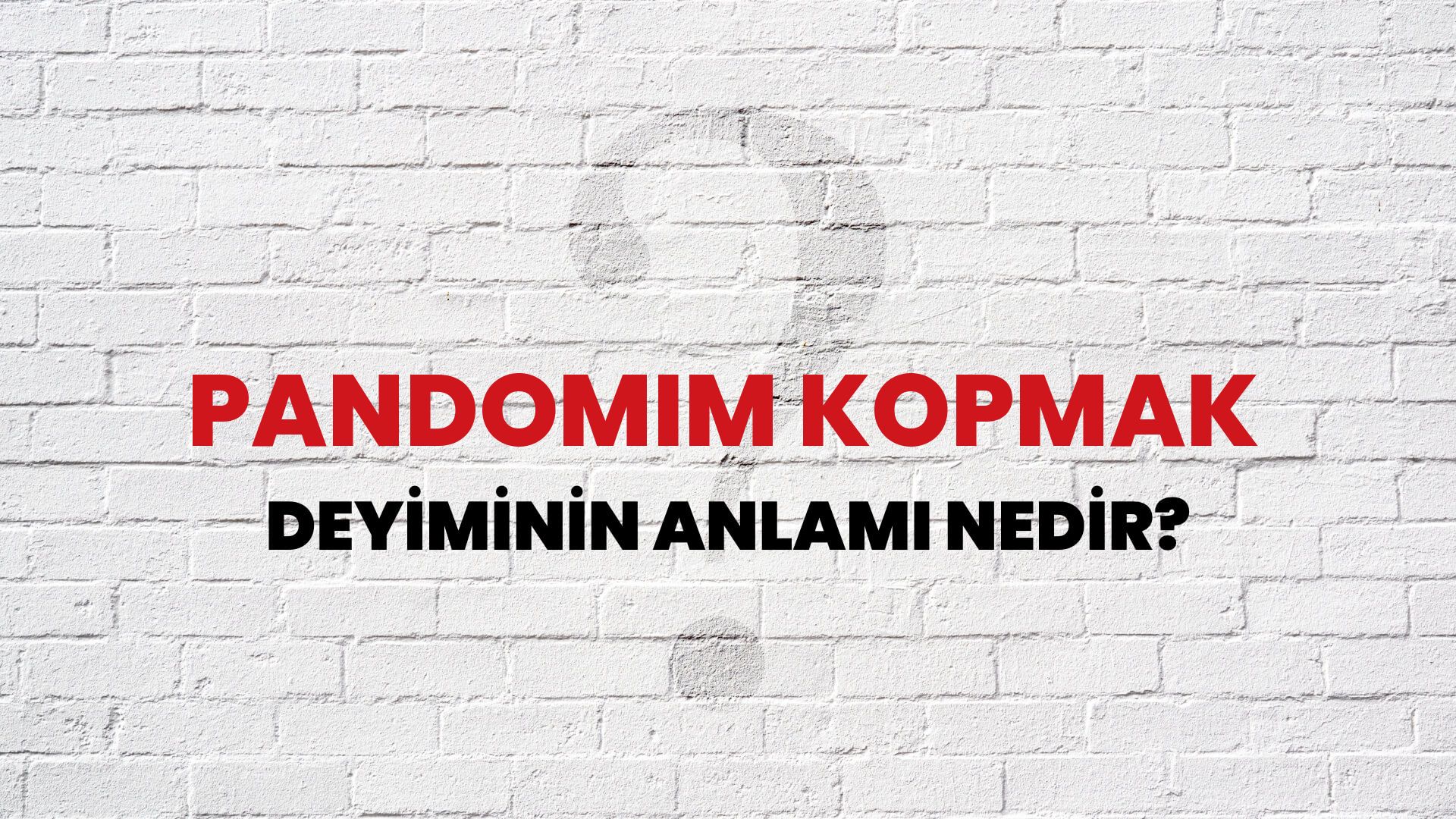 Pandomim Kopmak Deyiminin Anlamı Nedir?