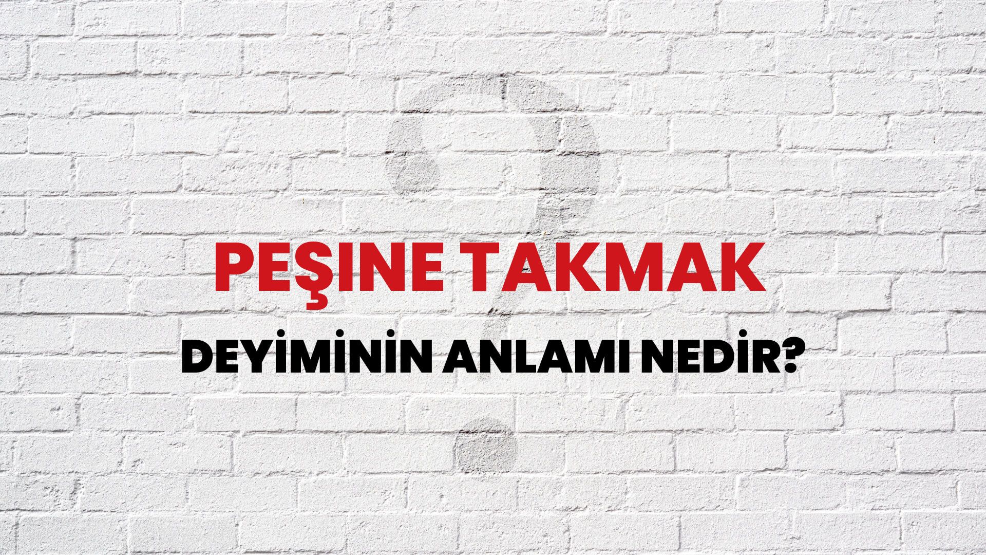 Peşine Takmak Deyiminin Anlamı Nedir?