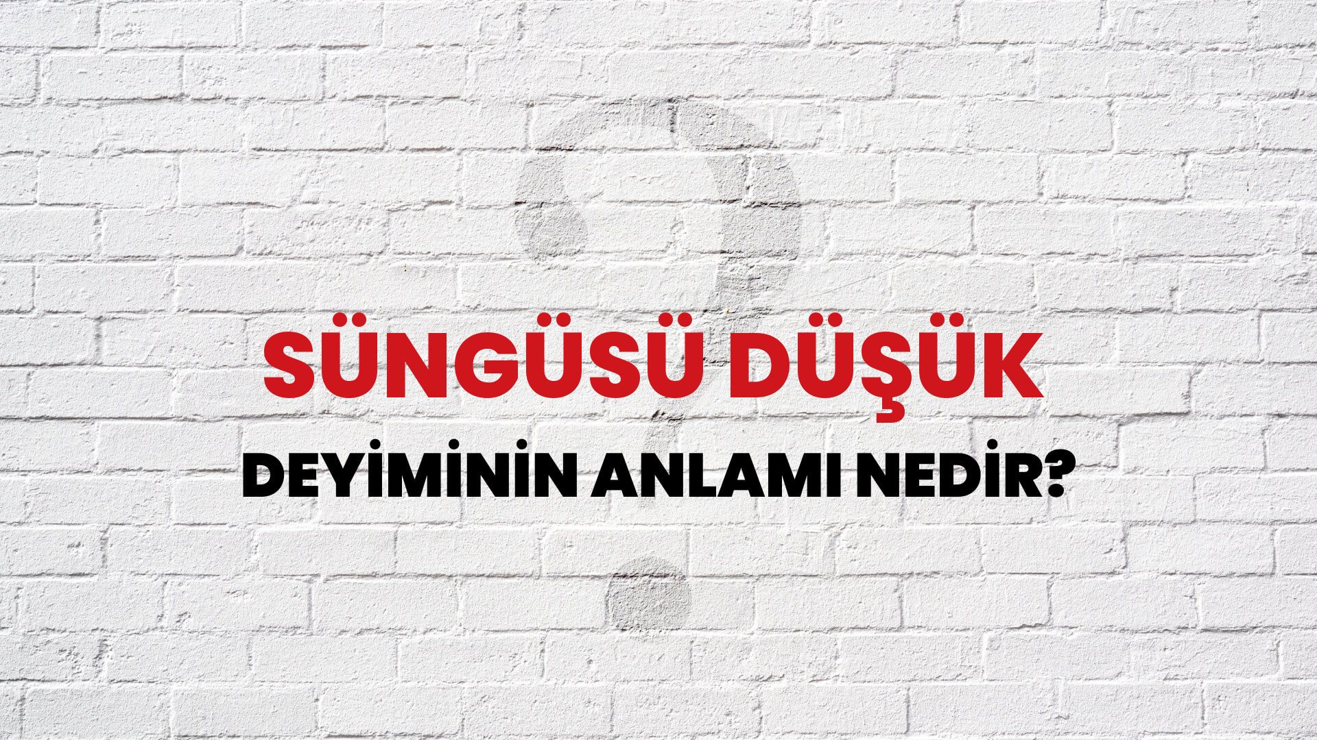 Süngüsü Düşük Deyiminin Anlamı Nedir?