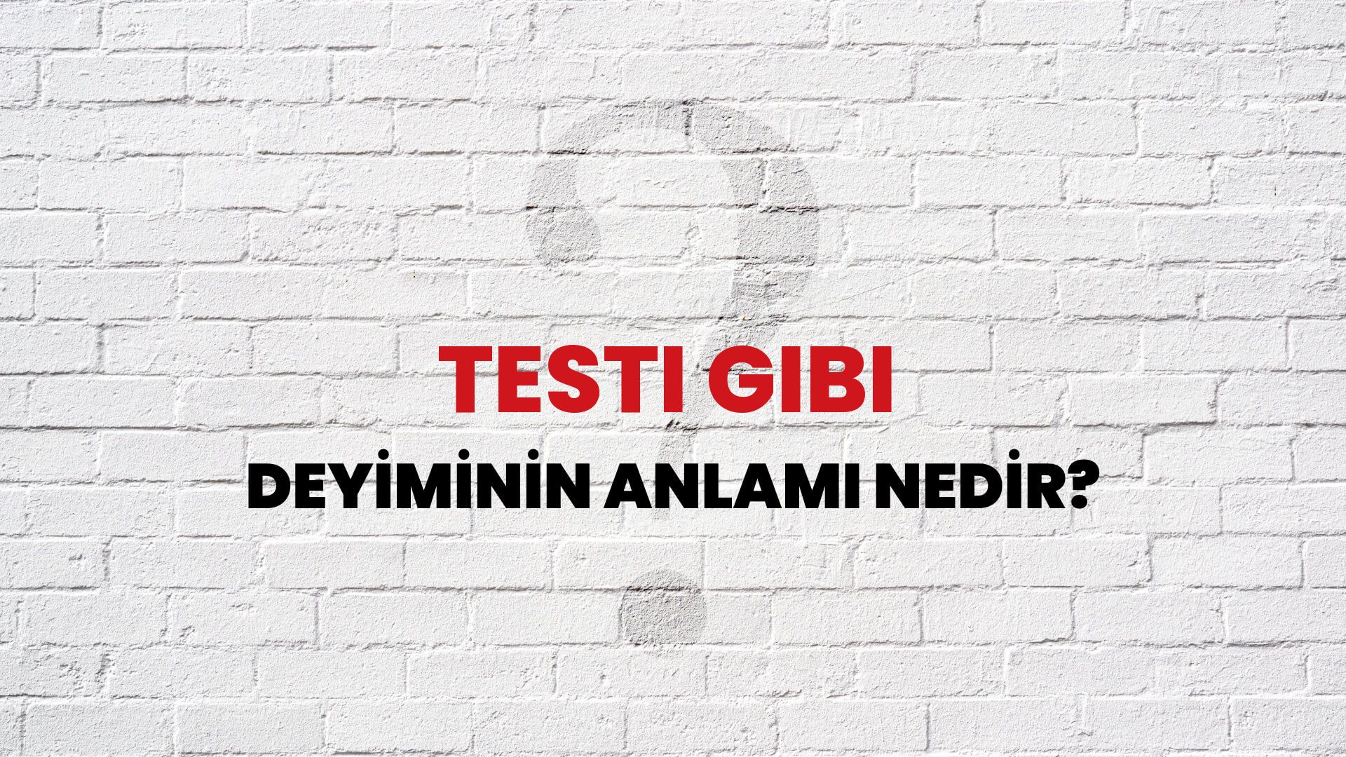 Testi Gibi Deyiminin Anlamı Nedir?