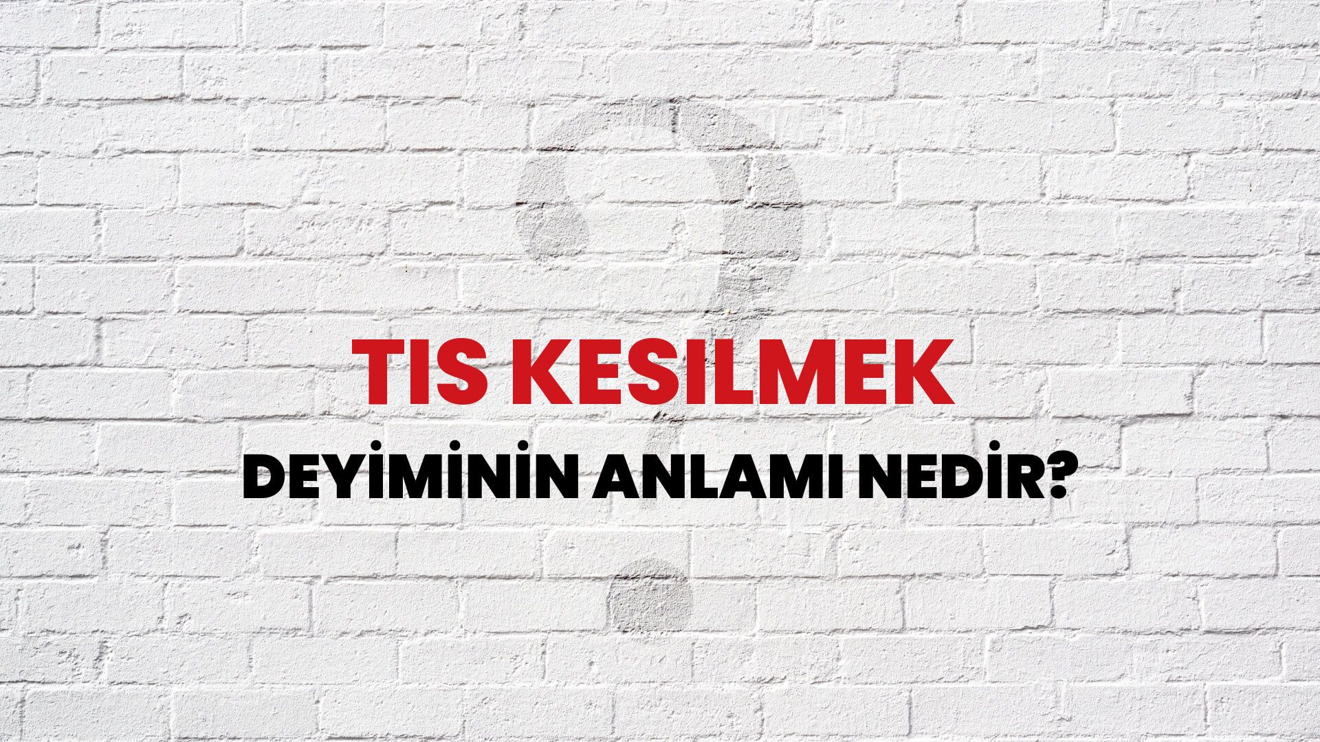 Tıs Kesilmek Deyiminin Anlamı Nedir?