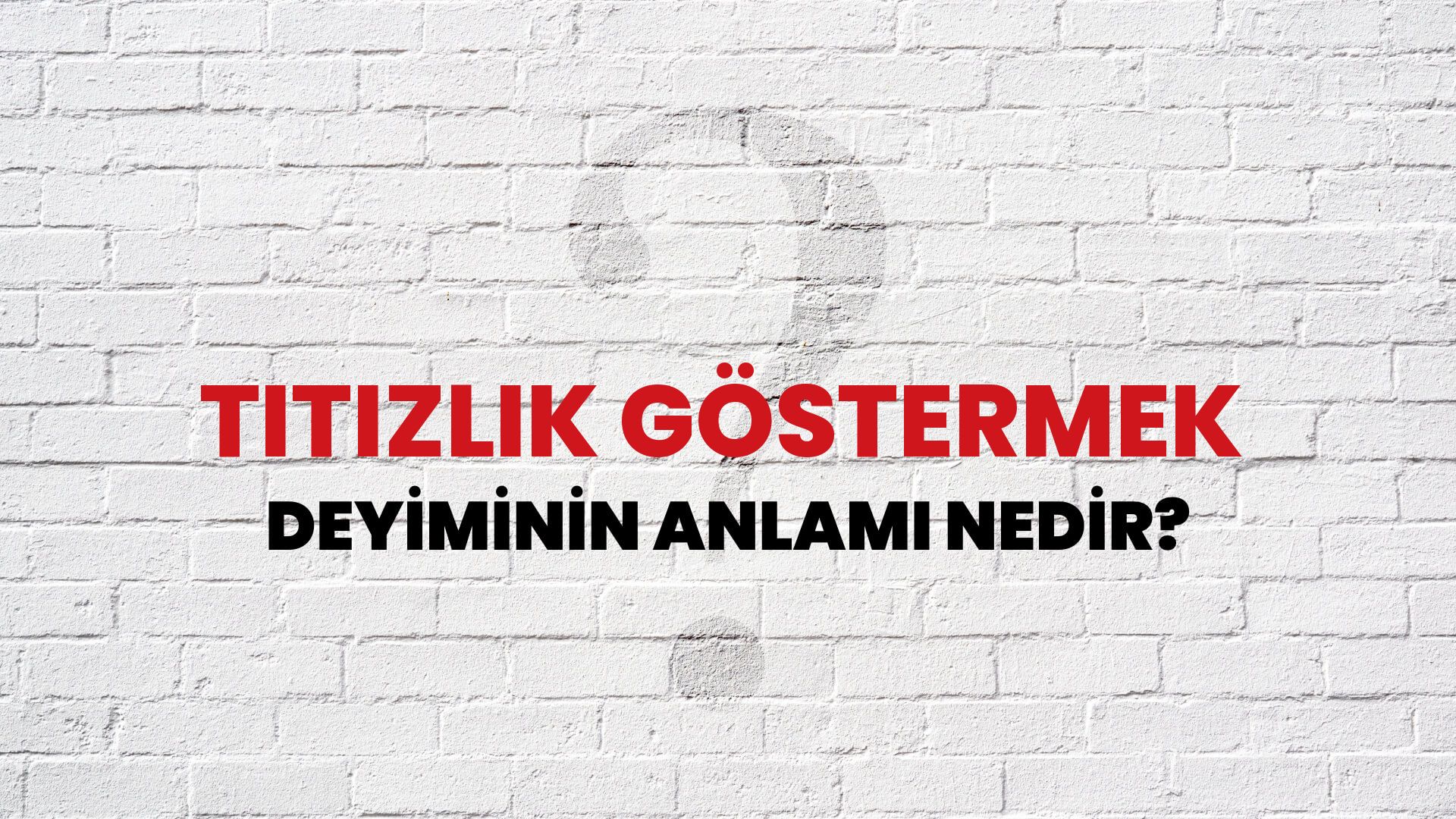 Titizlik Göstermek Deyiminin Anlamı Nedir?