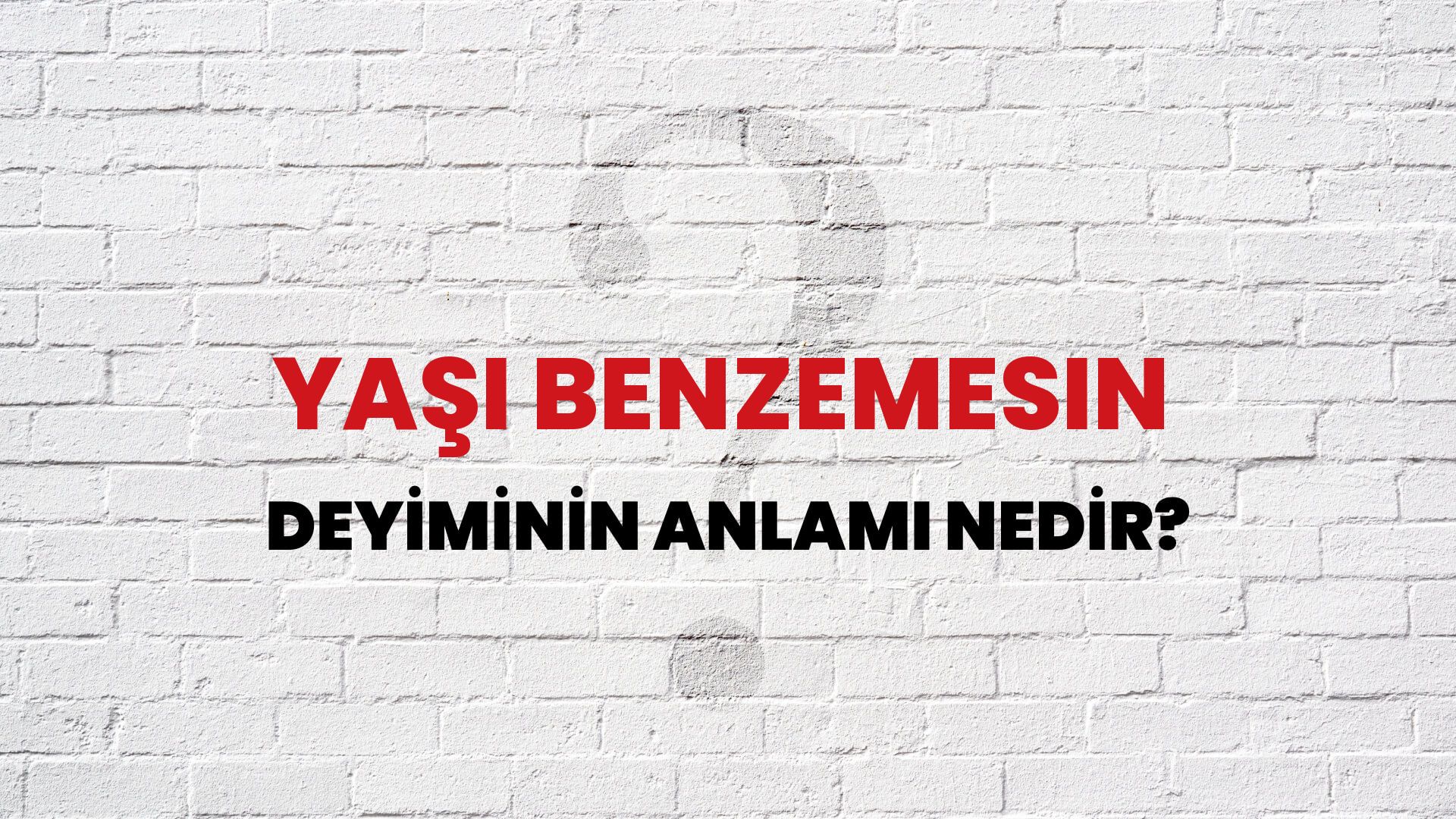 Yaşı Benzemesin Deyiminin Anlamı Nedir?