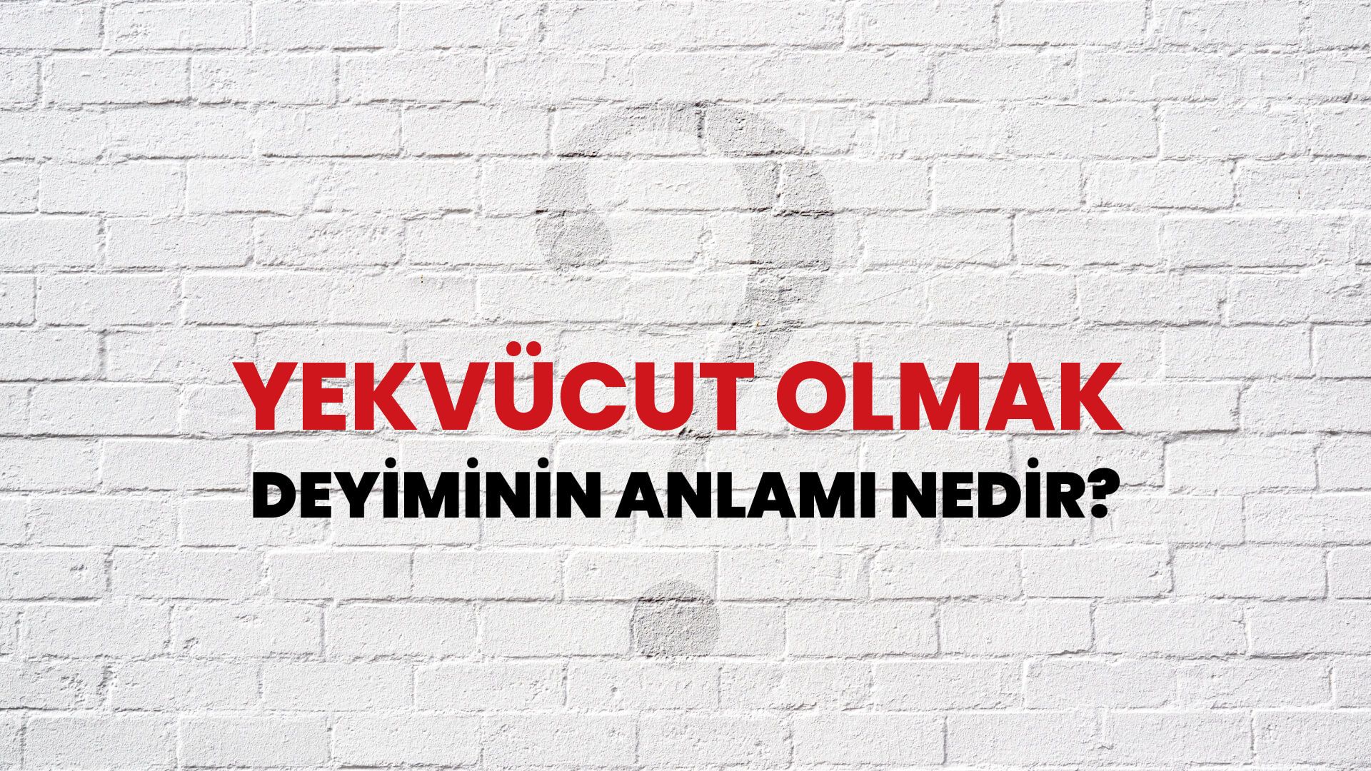 Yekvücut Olmak Deyiminin Anlamı Nedir?