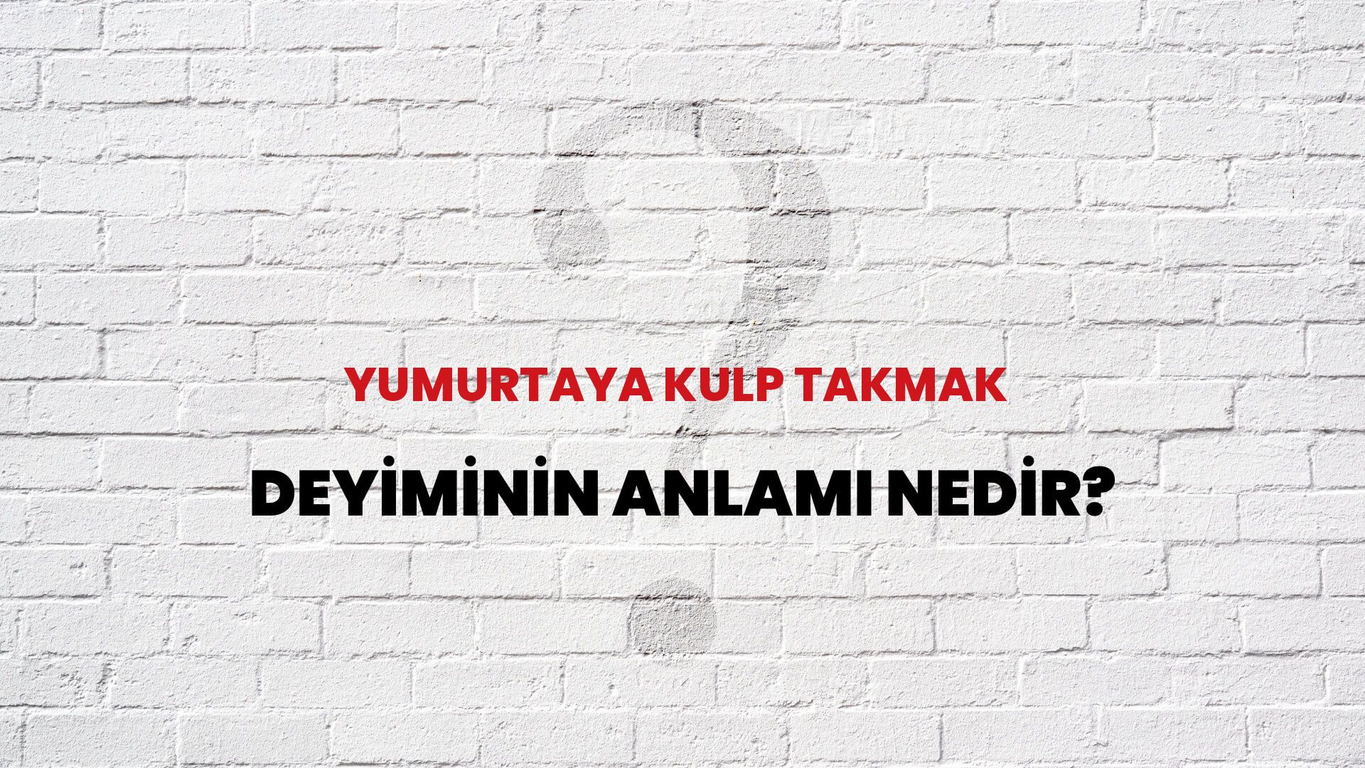 Yumurtaya Kulp Takmak Deyiminin Anlamı Nedir?