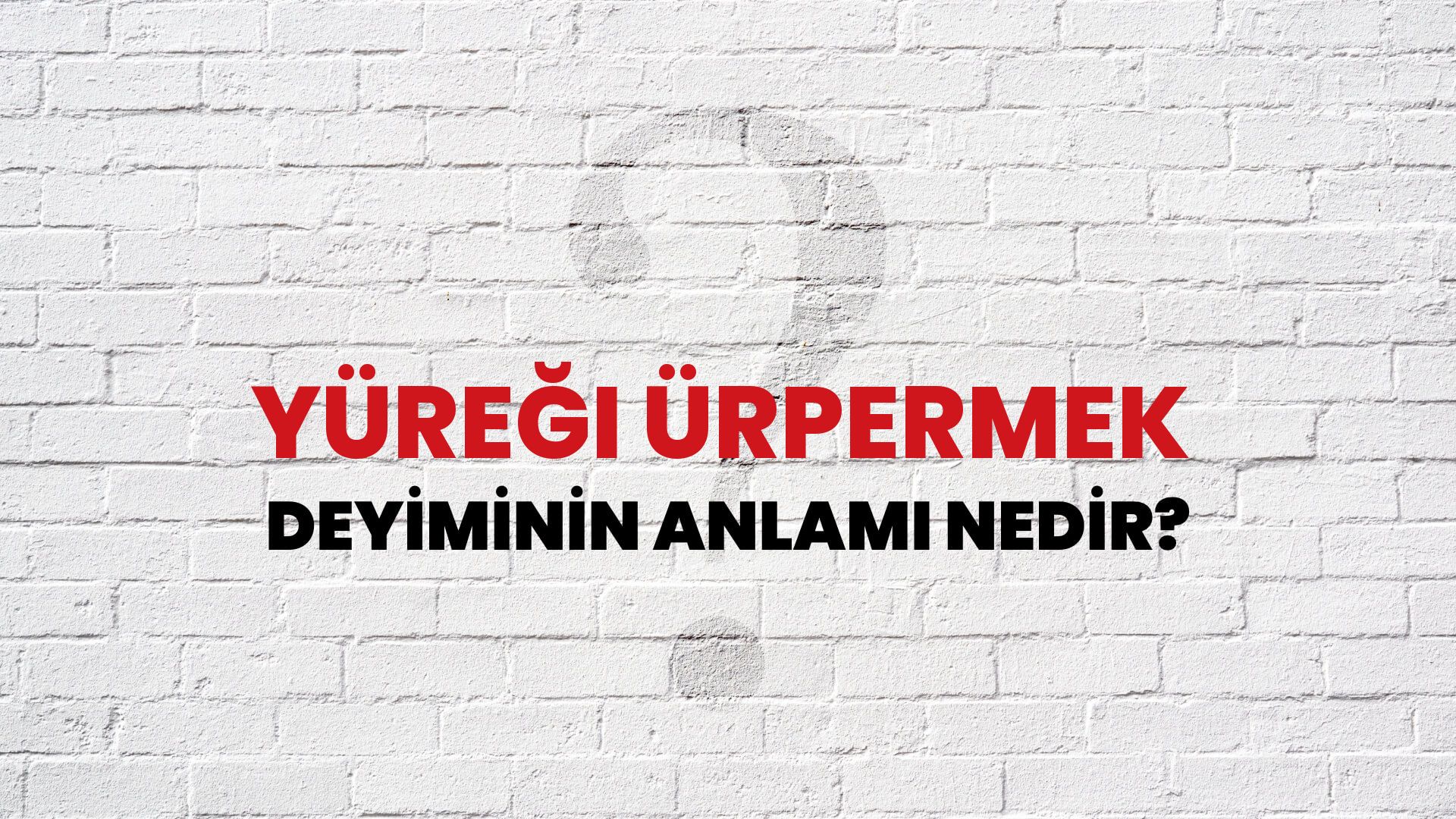 Yüreği Ürpermek Deyiminin Anlamı Nedir?