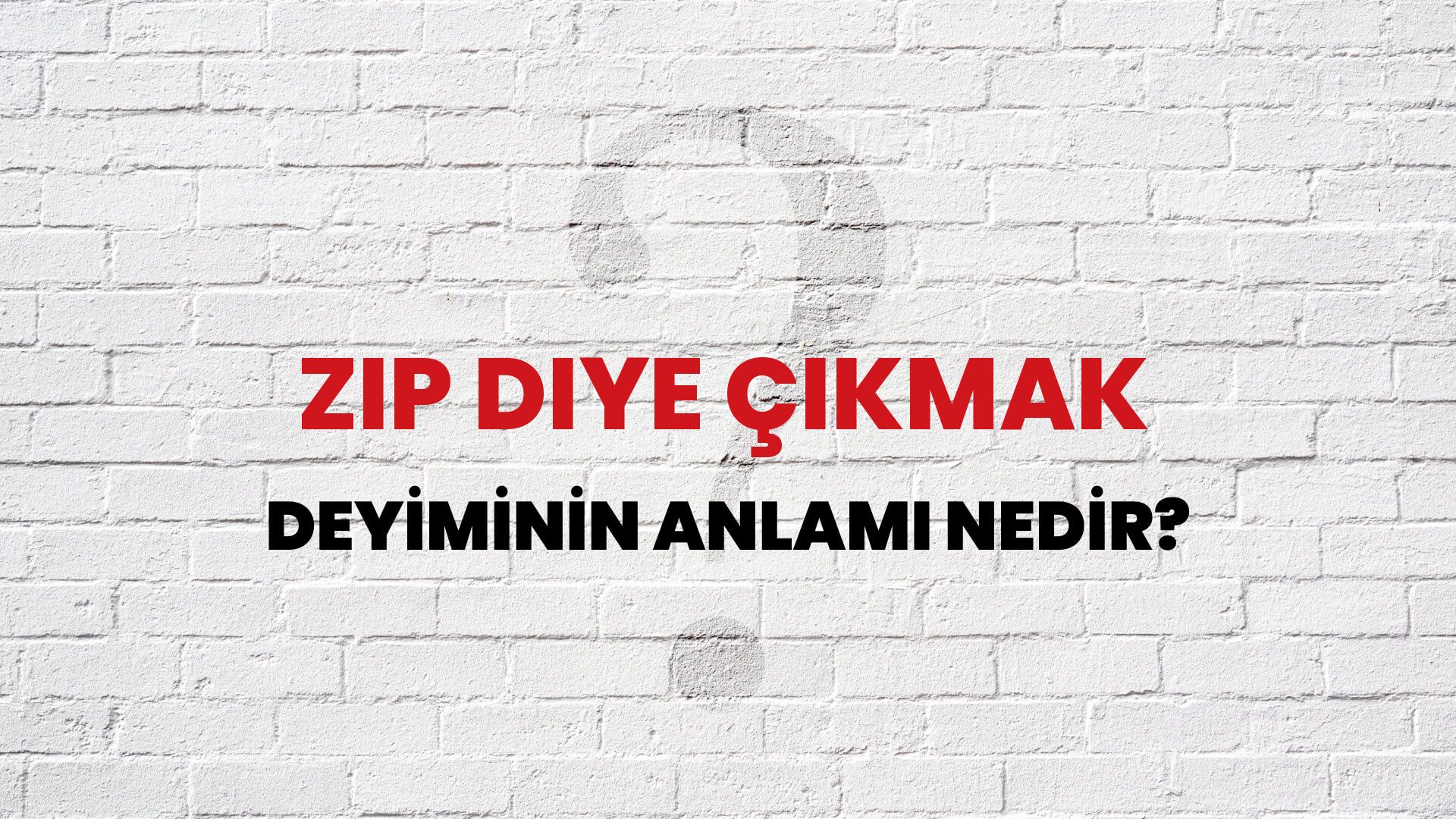 Zıp Diye Çıkmak Deyiminin Anlamı Nedir?