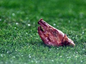 DOMUZ KAFASI: 2002'deki maçta Real Madridli Luis Figo'ya kesik bir domuz kafası, eski takımı Barcelona taraftarları tarafından fırlatıldı.