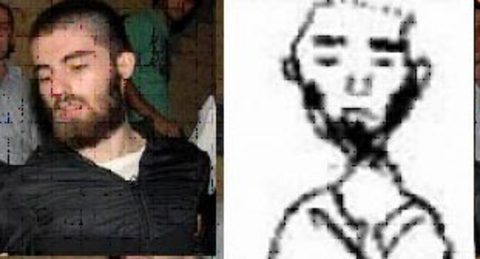 Cem G. örnekleri.  Söyleyenlerin dilinden - Diğer yandan, yakalandığında en önemli görüntü özelliği, sakallı ve yeni saç tıraşlı olmasıydı. 10 Eylülde, yani teslim olmadan 6 gün önce hassas bir kişinin algısı: "Kapkara Zindan Gibi Bir Odacık Kutu Gibi. Tek Bir Camı Var. Kenarı Alüminyum İle Kaplı Bir Cam Kocaman Bir Cam (Pencere Değil Mandalı Yok). Ve Tekrar Denediğimde Saç Tıraşı Oluyordu. Birisi Cemi Tıraş Ediyor Saçlarını. Bu Odada Cemin Yüzü Yok Kulağındaydım Resmen Boncuk Boncuk Terliyor. 2 Kişiler Sonradan 3 Erkek Oldular, Cem Hariç Aynı Odanın İçinde, Eşya Yok, Ses Yok." Solda Cem G. teslim olduğundaki fotoğrafı, sağda bir hafta önce, yakalanma görüntüsü çizimi. Tesliminden bir hafta önce, uzaktangörü ile "saç traşı yapıldığı" görülmüştü. -  -