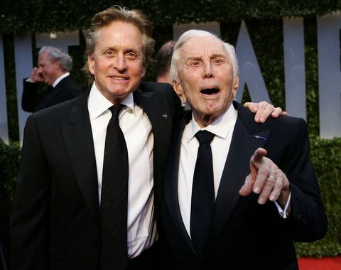 Michael Douglas ve efsane aktör Kirk Douglas