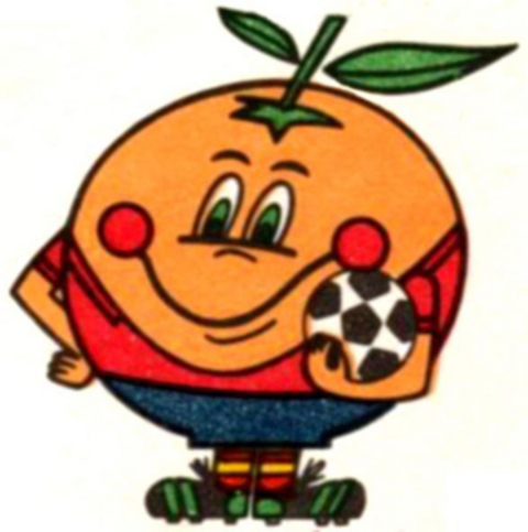 1982 İspanya'nın maskotu, Naranjito isimli, gülümseyen bir portakal oldu.