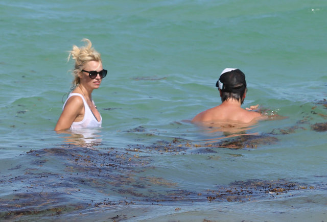 Kocası Rick Salomon ile birlikte İtalya'da uzun bir tatil yapan Anderson son olarak Miami'de objektiflere takıldı.