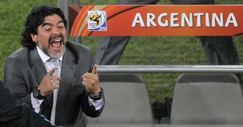 - 1986 Dünya Kupası'nda İngiltere'ye elle attığı gol ve bu gol için yaptığı, "O el, Tanrı'nın eliydi." yorumu çok tartışılmıştır. Aynı maçta attığı, kendi yarı sahasından kale önüne kadar, kaleci dahil tam 8 oyuncuyu çalımlayarak attığı gol de unutulmazlar arasındadır ve Asrın Golü seçilmiştir. -