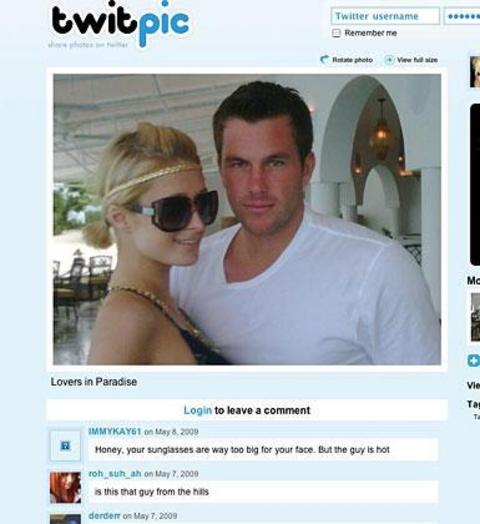 Hilton ve sevgilisi Dough Rein hardt.