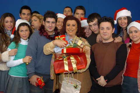 Afet Güçverir ve öğrencileri...