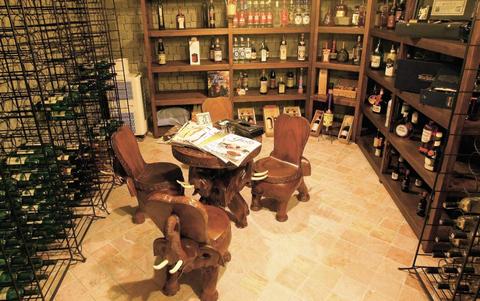 Mahzen biraz fakir - Her köşesi lüks malikânede mahzen unutulmamış. Ancak görüldüğü kadar yaşanan sıkıntı sonrası içki açısından mahzen biraz fakir kalmış.