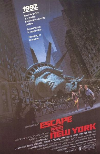 8-New York'tan Kaçış (Escape from New York) (1981) -  - Kilit bir kıyamet sonrası bilimkurgu filmi örneği. Alanda "Mad Max" (1979) ile birlikte atalık yapmasının yanında Carpenter'ın ikonlaşmasına da katkısı büyük. 98'de bir de "Los Angeles'tan Kaçış" ("Escape from L.A.") adlı devam filmi var, yine Kurt Russell'ın oynadığı. Onu da unutmamak lazım.