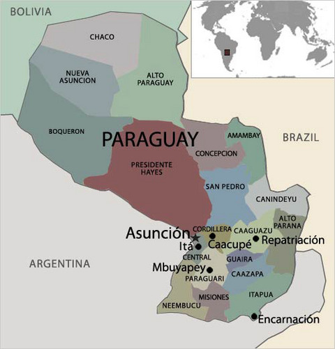 Paraguay dünyanın en yağışlı bölgesidir. Bölgede yağmur neredeyse ara vermez.