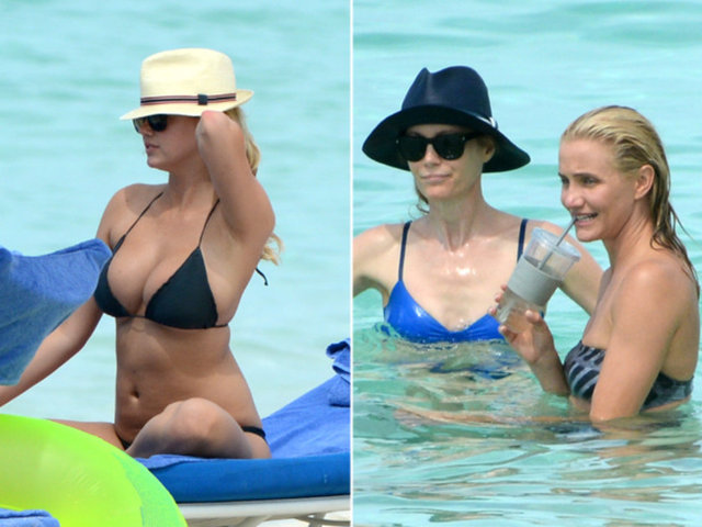 Diaz, 'Aramızda 20 yaş fark var. Kazık gibi vücudumla onunla nasıl rekabet içinde olabilirim? Hatta onunla bikinili sahneler çekeceğim söylendiğinde bundan önce çekinmiştim' dedi.