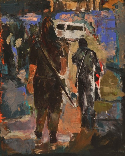 Şeyla Niyego - tuval üzeri yağlıboya (savaşçı anne) 80x100