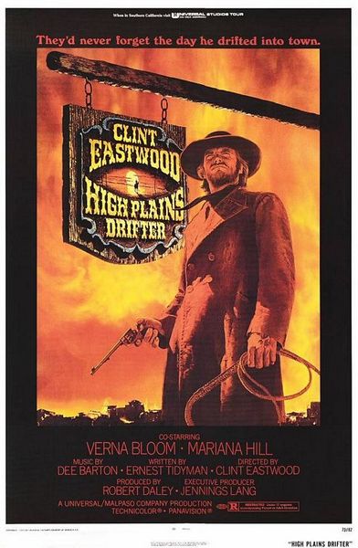 14-Kasabadaki Yabancı (High Plains Drifter) (1973) -  - Clint Eastwood'un 'isimsiz adam' karakterinin hikayesini devam ettirdiği spagetti western denemesi. Bol çatışma, ölüm ve estetik izinde son derece keyifli bir tür filmi. Eastwood'un klasik western denemesi "Affedilmeyen"i bundan sonra çektiğine inanmak zor!