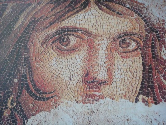 Etrafı bulunmadığı için mitolojik öyküsü bilinmeyen mozaik, "Çingene Kızı" adı verilerek, Gaziantep Arkeoloji Müzesi`ne kaldırıldı. Sanat değeri çok yüksek olan ve canlı renkler içeren mozaikteki insan figürüne, bakışlardaki hüzün ve esrar anlam kazandırıyor.