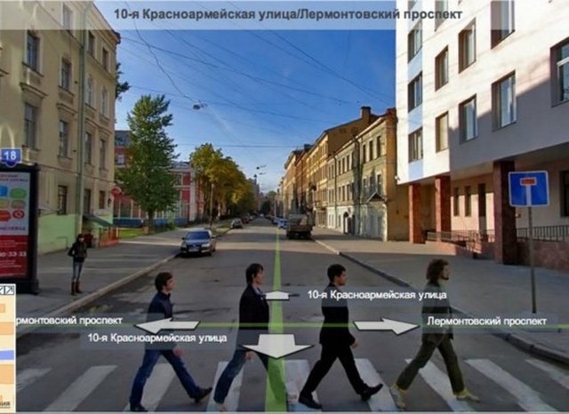 Rusya değil sanki abbey Road hem de Beatles da orada