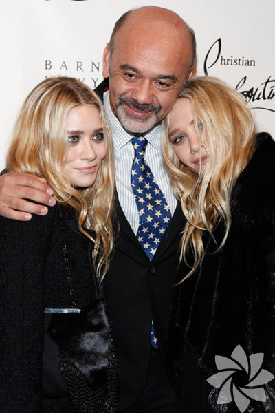 Christian Louboutin and Ashley, Mary-Kate Olsen