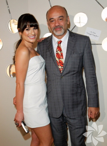 Christian Louboutin and Lea Michele