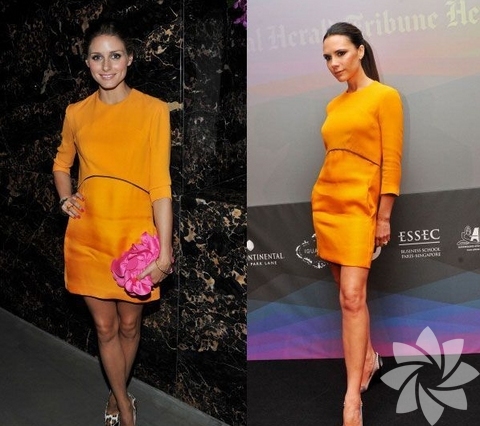 Olivia Palermo and Victoria Beckham