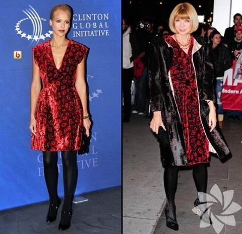 Jessica Alba and Anne Wintour