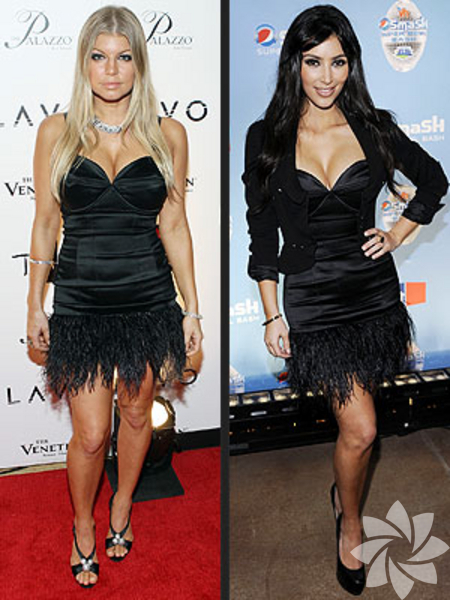 Fergie and Kim Kardashian