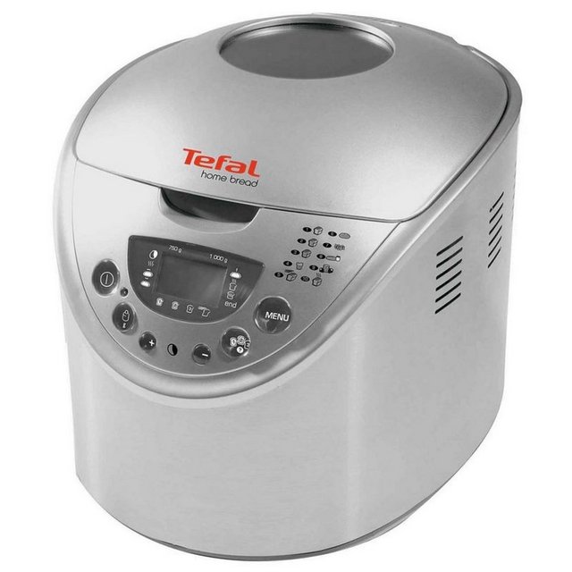 5 - Tefal Home Bread: - Tefal'ın 2 farklı gramaj (750 gram veya 1000 gram) seçeneği olan makinesi, ileri bir zamana programlanabiliyor. 600 Watt gücündeki cihazda, 10 farklı pişirme programı bulunuyor. Yoğurtlu ekmek, tam buğday ekmeği, şekerli ekmek, süper hızlı ekmek, hamur ve reçel gibi programları olan makinenin pişirme süresi, seçilen programa göre 1 saat 17 dakika ile 3 saat 55 dakika arasında değişiyor. Fiyatı 230 TL.