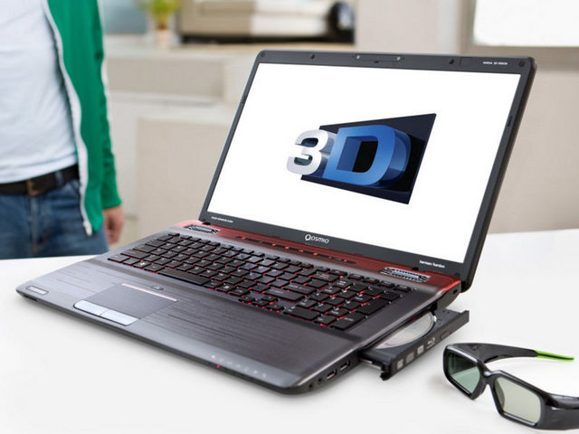 1 - Toshiba Qosmio X770: - Japon Toshiba'nın X770 modeliyle 3D oyun oynanabiliyor. Active shutter gözlüğüyle sunulan dizüstünde, 2 GHz hızında i7 işlemci bulunuyor.