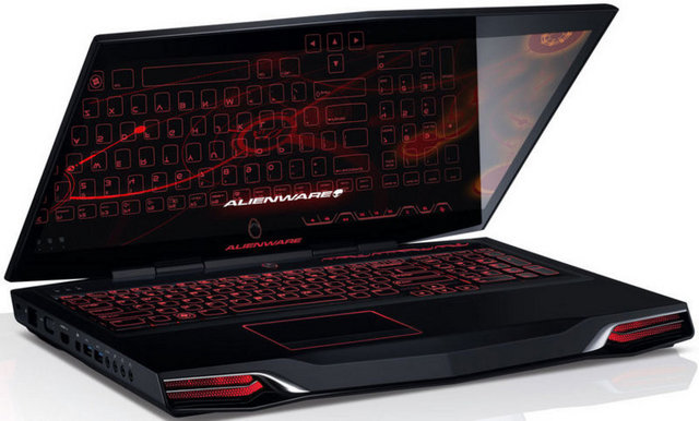 - 4 - Alienware M17X: - ABD'li Dell'in yüksek performanslı bilgisayarı Alienware'in M17X modelinin, 1920 x 1200 piksel çözünürlüğünde 17 inçlik LED ekranı bulunuyor.