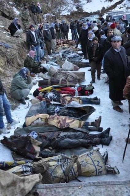 28 ARALIK - Şırnak'ın Uludere İlçesi yakınlarında düzenlenen hava operasyonunda sınırda kaçakçılık yapan 35 kişi hayatını kaybetti. -