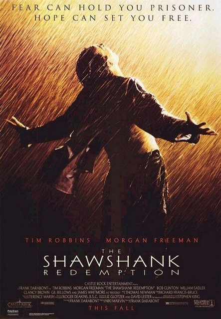 8-Esaretin Bedeli (The Shawshank Redemption) (1994) -  - Biri siyah, diğeri beyaz iki mahkumun olağan dışı dostluğunun öyküsü. Tim Robbins ile Morgan Freeman'ın performanslarından güç alan bu 40'ların hapishane gerçeğine parmak basan eserin Stephen King'in romanından uyarlandığı da not düşülmeli. Ana akım hikaye anlatma sinemasının tavizsiz yönetmenlerinden Frank Darabont ise filme Oscar adaylıkları getirmişti.