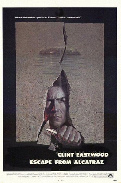 11-Alcatraz'dan Kaçış (Escape from Alcatraz) (1979) -  - Don Siegel'dan unutulmaz bir kaçışın, hafif görkemli, 70'ler ruhuna uygun öyküsü. Başrolde Clint Eastwood ve ada hapishanesi Alcatraz var. 2.35:1 formatında ve 'karakter ve mücadelesi' konseptinde soğukkanlı ama anlamlı bir eser.